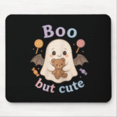 Adorable Ghost with Teddy Bear - Kawaii Soky Niedl Mousepad (Vorne)