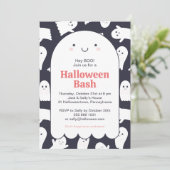 Adorable Ghosts Halloween Bash Personalisiert Einladung (Stehend Vorderseite)