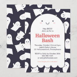 Adorable Ghosts Halloween Bash Personalisiert Einladung