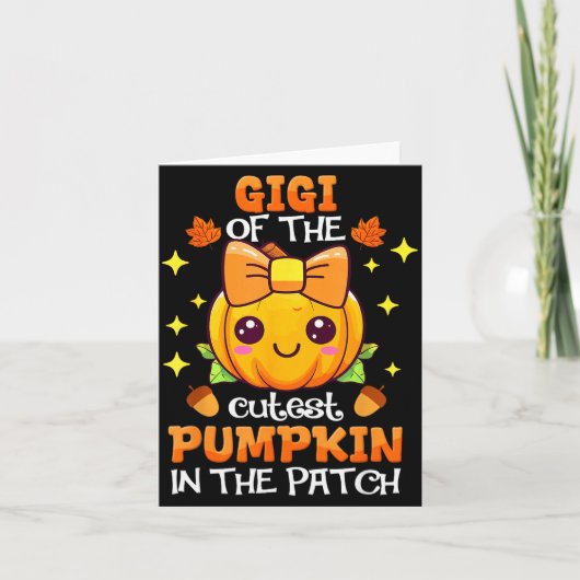 Adorable Gigi Of The Cutest Pumpkin In The Patch Karte (Vorderseite)