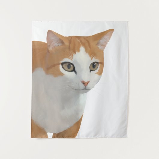 Adorable Ginger Cat Art Wandteppich (Vorderseite)