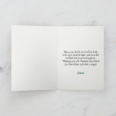 Adorable Ginger Cat & Kleeblatts St Patrick's Day Karte (Innenseite)