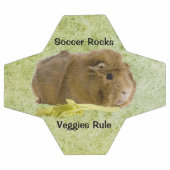 Adorable Ginger Guinea Pig Eating Celery Foto Fußball (Flach)