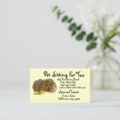 Adorable Ginger Guinea Pig Fotovorlage Visitenkarte (Stehend Vorderseite)