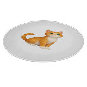 Adorable Ginger Kitten Throw Pillow Schneidebrett (Ecke)