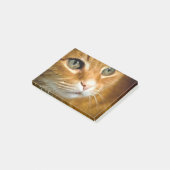 Adorable Ginger Tabby Cat Posing Pet Portrait Post-it Klebezettel (angewinkelt)
