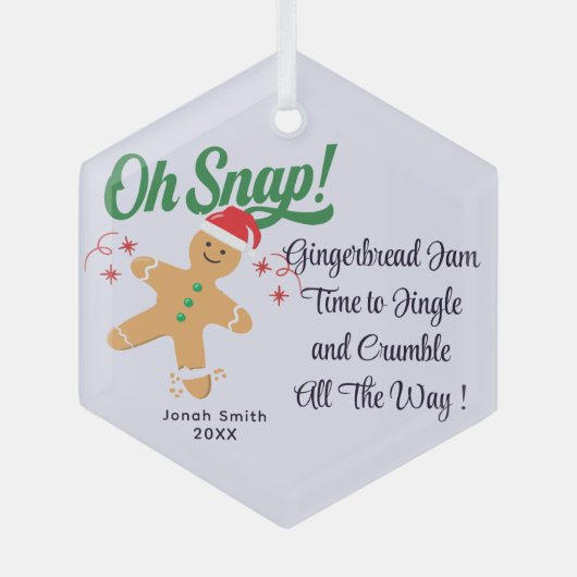 Adorable Gingerbread Man Ornament - Custom Holiday (Vorderseite)