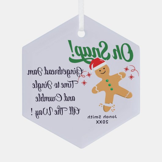 Adorable Gingerbread Man Ornament - Custom Holiday (Rückseite)