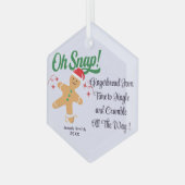 Adorable Gingerbread Man Ornament - Custom Holiday Aus Glas (Vorderseite Links)