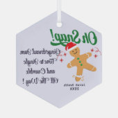Adorable Gingerbread Man Ornament - Custom Holiday Aus Glas (Rückseite)