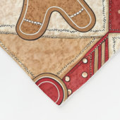 Adorable Gingerbread Man Patchwork Christmas Fleecedecke (Ecke)