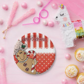 Adorable Gingerbread Mann Weihnachtsspass Pappteller (Party)