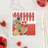 Adorable Gingerbread Mann Weihnachtsspass Serviette (Beispiel)