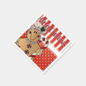 Adorable Gingerbread Mann Weihnachtsspass Serviette (Ecke)