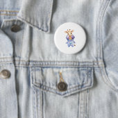 Adorable Giraffe Astronaut Illustration Classic T- Button (Beispiel)