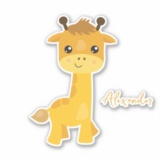 Adorable Giraffe Aufkleber (Vorderseite)