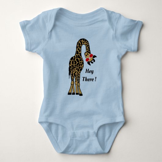 Adorable Giraffe Design für Hipster Babys Baby Strampler (Vorderseite)