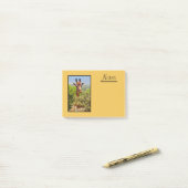 Adorable Giraffe, die seinen Kopf über den Bäumen Post-it Klebezettel (Auf Schreibtisch)