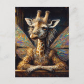 Adorable Giraffe Fairy Postkarte (Vorderseite)
