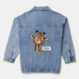 "Adorable Giraffe in Aktion!" Jeansjacke