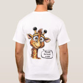 "Adorable Giraffe in Aktion!" T-Shirt (Rückseite)