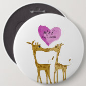 Adorable Giraffe Lovers Button (Vorne & Hinten)