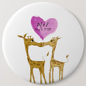 Adorable Giraffe Lovers Button (Vorderseite)