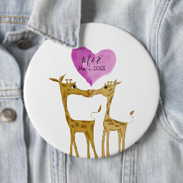 Adorable Giraffe Lovers Button