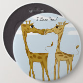 Adorable Giraffe Lovers Button (Vorne & Hinten)