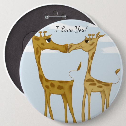 Adorable Giraffe Lovers Button (Vorne & Hinten)
