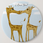 Adorable Giraffe Lovers Button (Vorderseite)