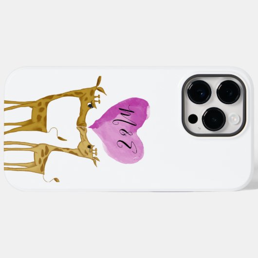 Adorable Giraffe Lovers Case-Mate iPhone Hülle (Rückseite (Horizontal))