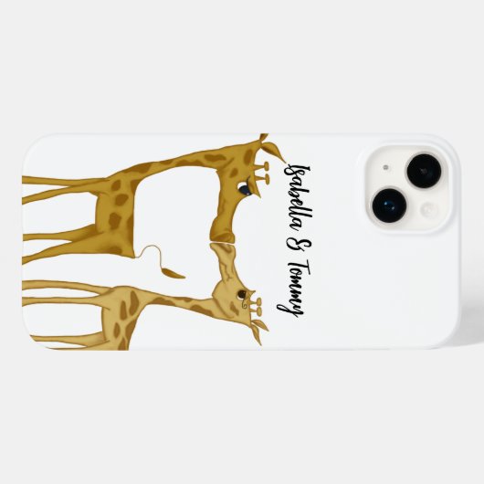 Adorable Giraffe Lovers Case-Mate iPhone Hülle (Rückseite (Horizontal))