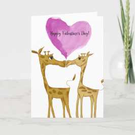 Adorable Giraffe Lovers Feiertagskarte