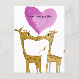 Adorable Giraffe Lovers Feiertagspostkarte