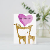 Adorable Giraffe Lovers Feiertagspostkarte (Stehend Vorderseite)