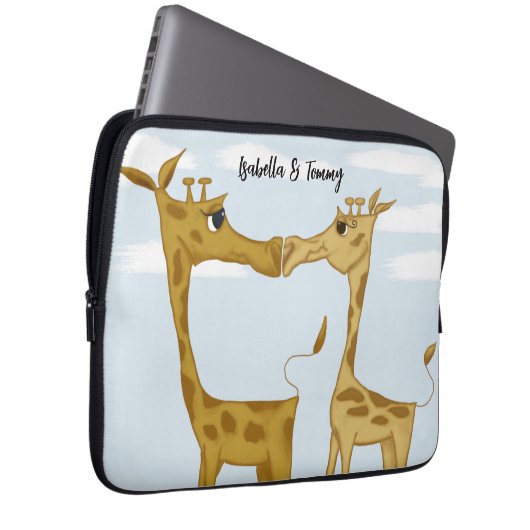 Adorable Giraffe Lovers Laptopschutzhülle (Vorne Rechts)