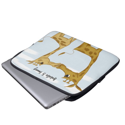 Adorable Giraffe Lovers Laptopschutzhülle (Vorne Knopf)