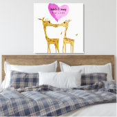 Adorable Giraffe Lovers Leinwanddruck (Insitu (Schlafzimmer))