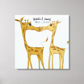 Adorable Giraffe Lovers Leinwanddruck (Vorderseite)
