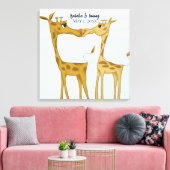 Adorable Giraffe Lovers Leinwanddruck (Insitu (Wohnzimmer))
