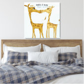 Adorable Giraffe Lovers Leinwanddruck (Insitu (Schlafzimmer))