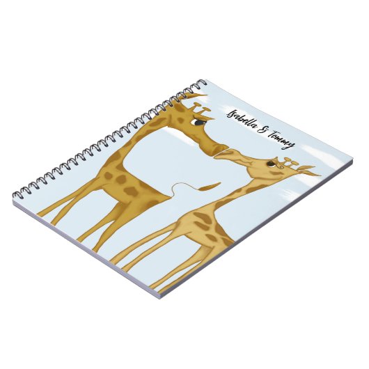 Adorable Giraffe Lovers Notizblock (Linke Seite)