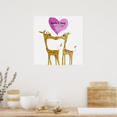 Adorable Giraffe Lovers Poster (Küche)