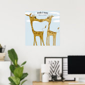 Adorable Giraffe Lovers Poster (Heimbüro)