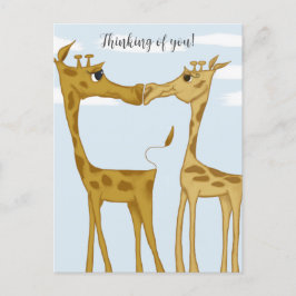 Adorable Giraffe Lovers Postkarte