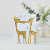 Adorable Giraffe Lovers Postkarte (Stehend Vorderseite)