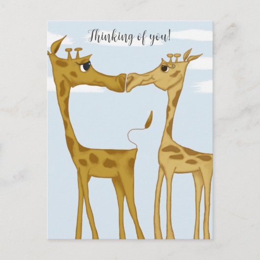 Adorable Giraffe Lovers Postkarte (Vorderseite)