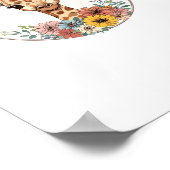 Adorable Giraffe mit Blume Poster (Ecke)