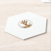 Adorable Giraffe mit Blume Untersetzer (angewinkelt)